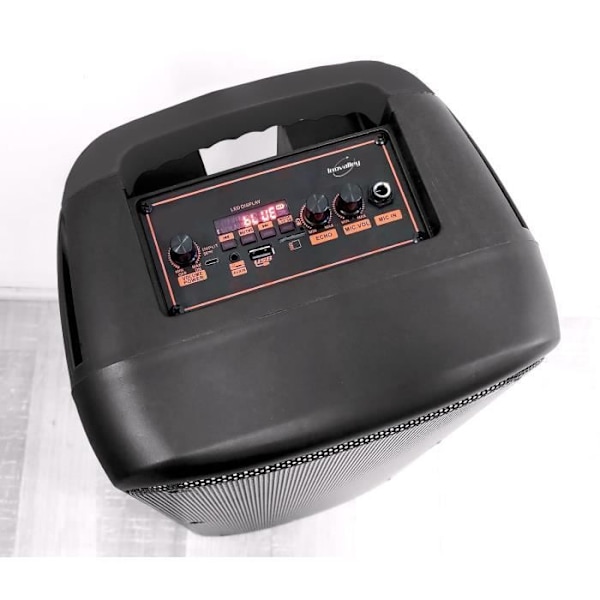 Upplyst karaokehögtalare - INOVALLEY - KA25-FIRE - Bluetooth V5.0 - 64 cm - 850 W - Svart Svart