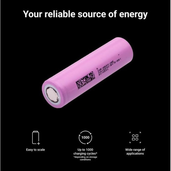 Piles Greencell - 20GC18650NMC26 - Green Cell husholdningsbatteri genopladeligt batteri 18650 lithium-ion (Li-Ion) ()