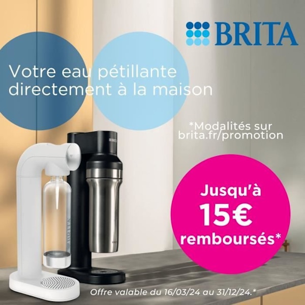 BRITA-soodakone - SodaTRIO Valkoinen - 1 Pullo 1L ja 1 CO2-sylinteri mukana