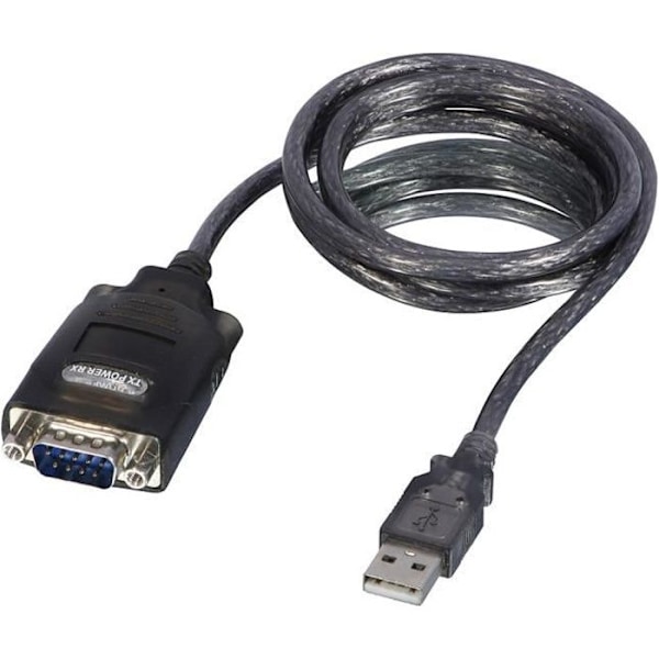 USB-konverter - LINDY - RS232 - Portbevarelse - Seriel tilslutning - Sort