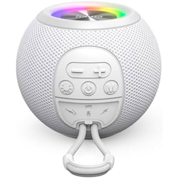 Bluetooth-högtalare - HAMA - Bollformad högtalare - 5 W - 5 Ljuslägen - Vit Vit