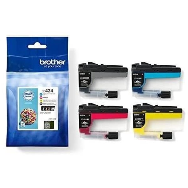 Pakkaus 4 patruunaa LC424VAL - BROTHER - musta, syaani, magenta ja keltainen riittoisa 750 sivua - DCP -J1200W