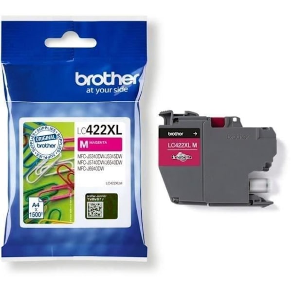Kasetti LC422XLM -BROTHER -Magenta - 1500p - Business Smart MFC-J5340DW, MFC-J5345DW, MFC-J5740DW, MFC-J6540DW ja MFC-J6940DW