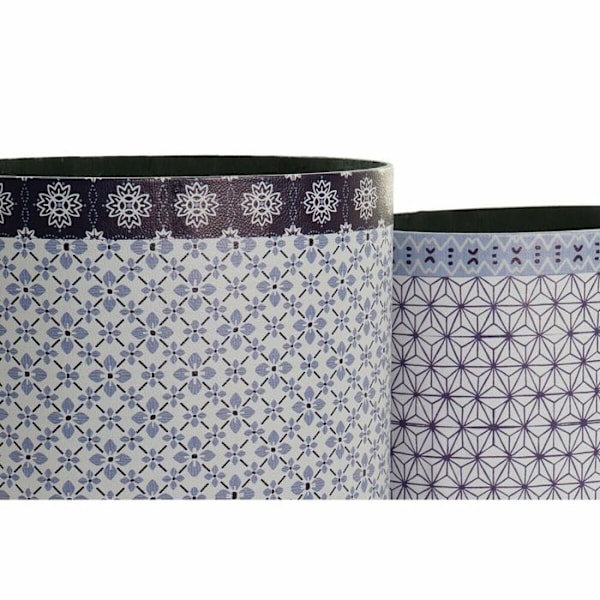 Træspand DKD Home Decor (x2) blå