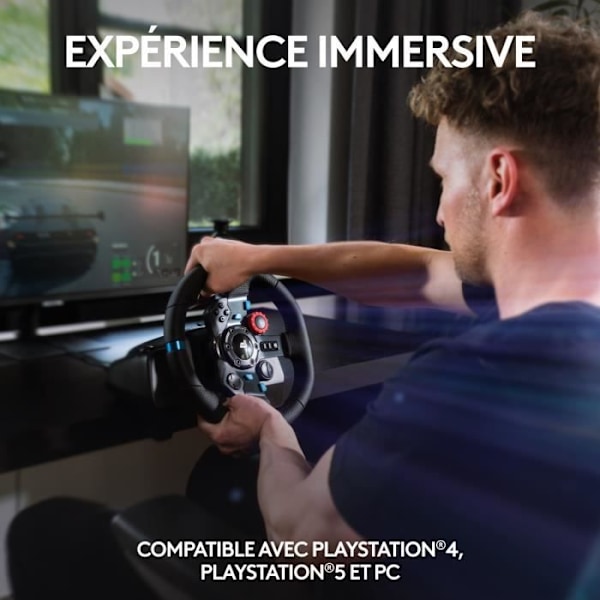 G29 racerhjul og pedaler - Logitech G - Kompatibel PS5, PS4 og pc