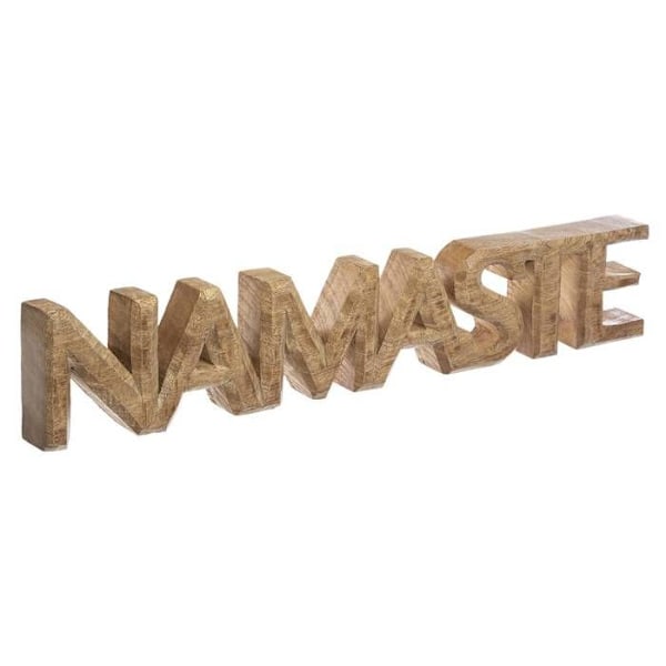 Namaste Rituel træbordsdekoration - Atmosphera - L. 54 x D. 3,5 x H. 10 cm kastanj
