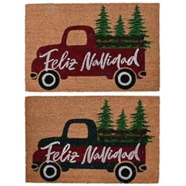 Dørmåtte - DKD HOME DECOR - Flerfarvet - PVC og kokosfiber - 60 x 40 cm - Rektangulær Flerfärgad