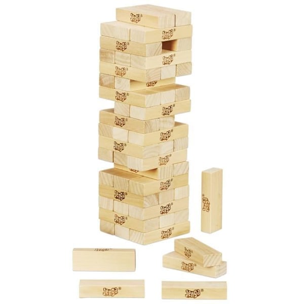 Jenga, Tunnelmapeli, Peli digitaalisella nopalla, Hasbro Games, Alkaen 8-vuotiaille Flerfärgad