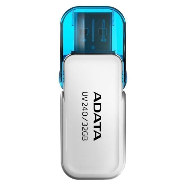 USB nøgle - ADATA - UV240 - 32 GB - USB 2.0 - Cap - Hvid Hvid