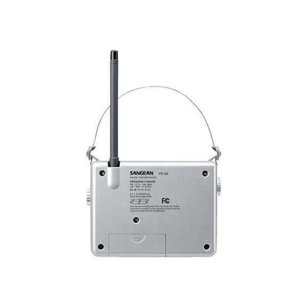 SANGEAN PR-D6 bærbar radio - Analog AM/FM - Basjustering - Hvid