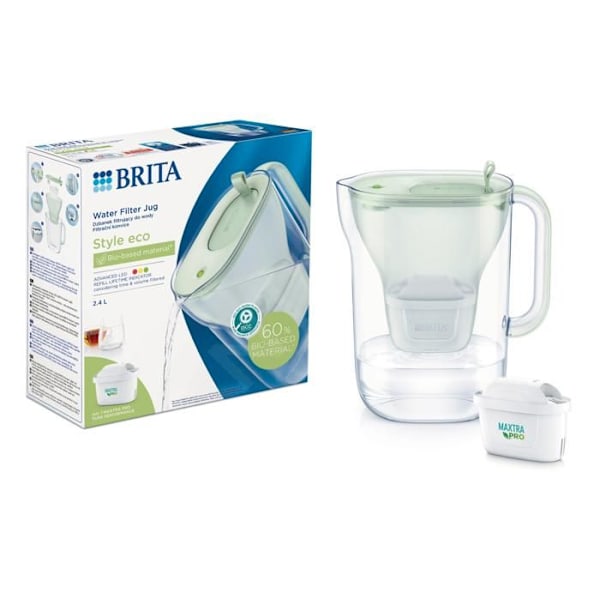 Brita Karahvi Suodatin Style Eco, tilavuus 2,4 l, MX PRO suodatin, vihreä 1052809