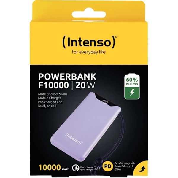 Intenso F10 000 I 20 W Violet varavirtalähde
