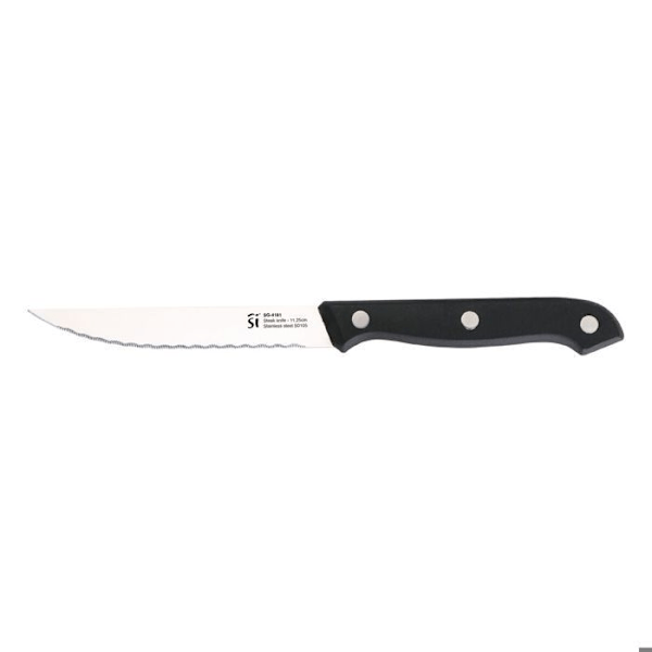 San Ignacio SG-4181 køkkenkniv og holdersæt sort rustfrit stål 6 stk. Svart