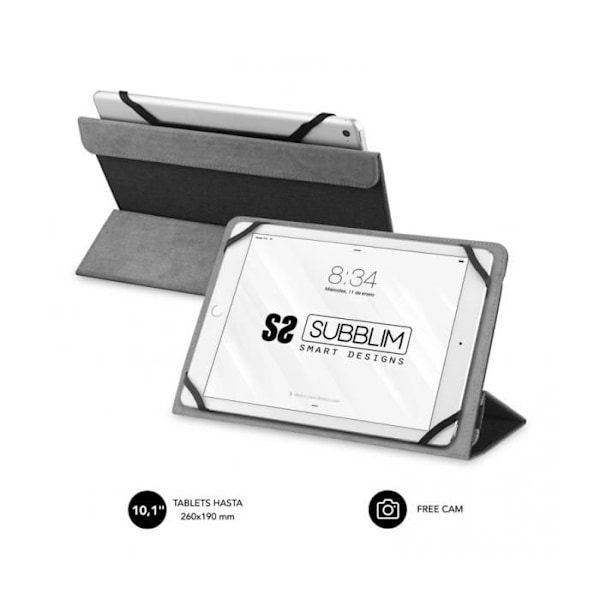 FUNDA TABLET SUBBLIM FREECAM CASE 10,1" SVART