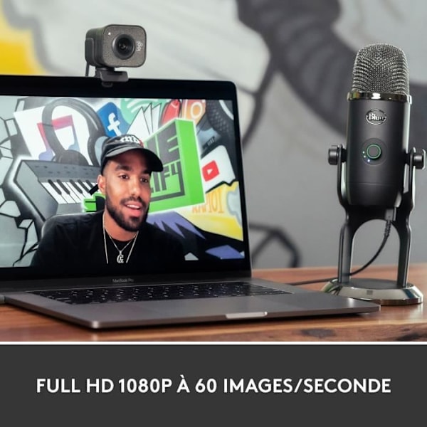 Webcam - Full HD 1080p - Logitech G - StreamCam - Til Twitch og Youtube streaming - Grafit