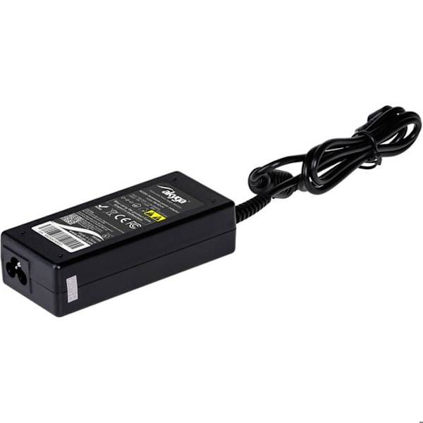 Yleiskäyttöinen kannettavan tietokoneen laturi 65 W kärki 5,5x2,5 mm Akyga AK-ND-01 svart