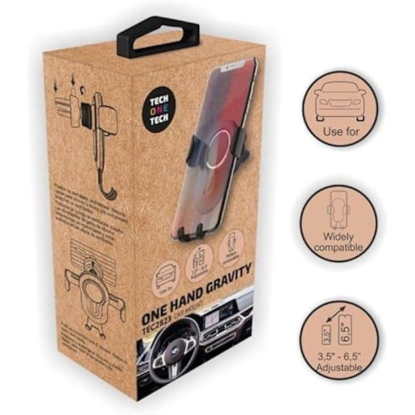 Mobiltelefonhållare - TECH ONE TECH - TEC2823 - Svart - 30 g - Plast Svart