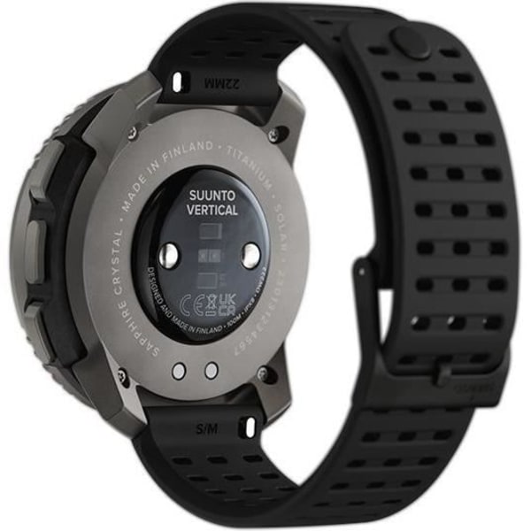 GPS sport ansluten klocka - ALTIMETER - SUUNTO - VERTICAL TITANIUM SOLAR BLACK Skärmdiameter 49 mm Svart