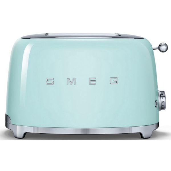 Smeg 2 viipaleen leivänpaahdin 950w vihreä - tsf01pgeu