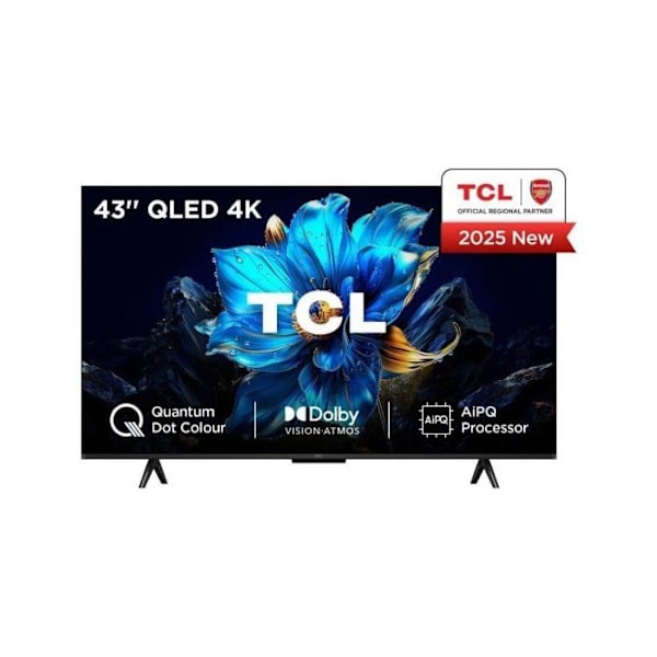 TCL QLED 43" 43P7K UltraHD 4K Dolby Atmos Google TV Metallic