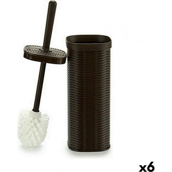 Børste til Badeværelse Stefanplast Elegance Brun Plastik 11,5 X 40,5 X 11,5 Cm (6 Enheder)