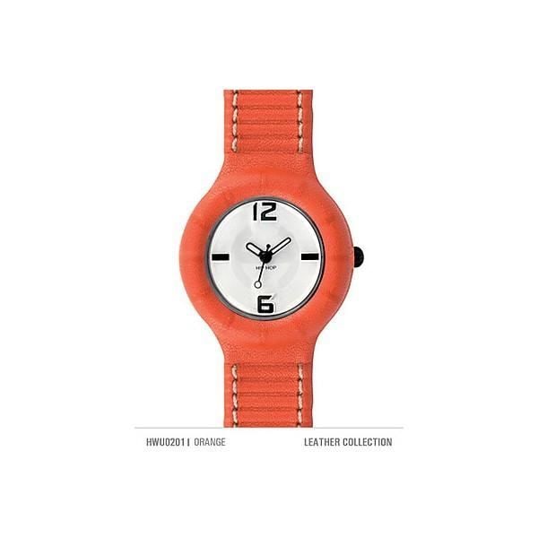 Ecrin - HIP HOP - HWU0201 - Læder - Orange - 32 mm Orange, Vit