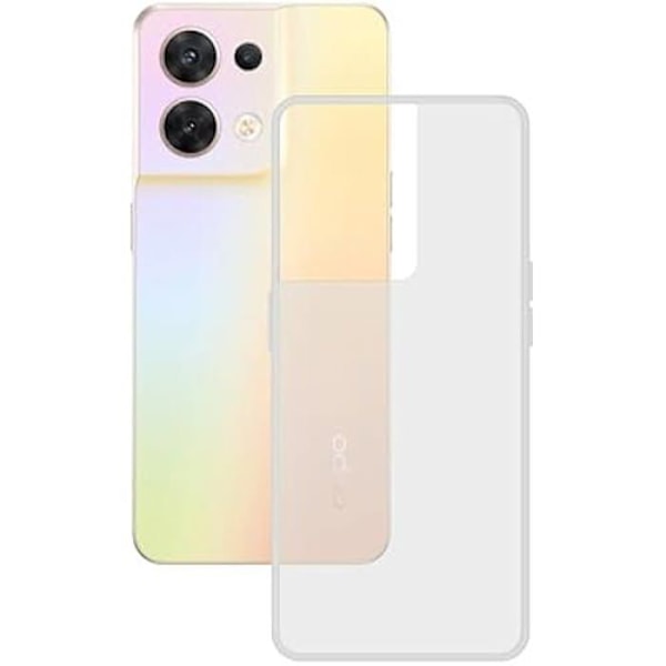 Flexibelt fodral - KSIX SMART YOUR TECH - OPPO Reno 8 Lite 5G - Anti-fingeravtryck - Lättvikt - Motståndskraftig transparent