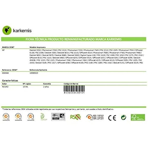 Karkemis K-010133 sort blækpatron