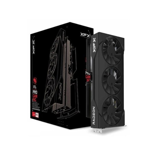 XFX SWIFT AMD Radeon RX 9060 XT OC Kolmoisventtiili 16GB GDDR6 FSR 4 Valkoinen