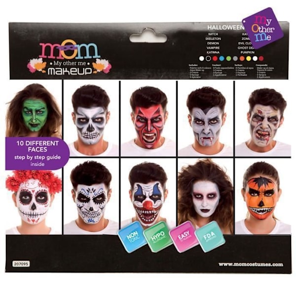 Carnival Party Voksen Makeup - VIVING - Sort - 18 år - Indendørs