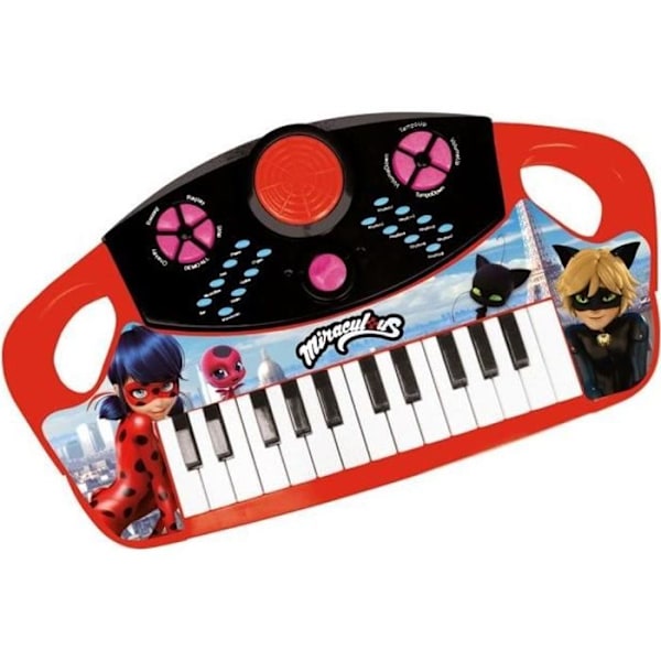 MIRACULOUS LADYBUG elektronisk klaver med 25 tangenter - 8 melodier - 8 rytmer - 8 instrumenter
