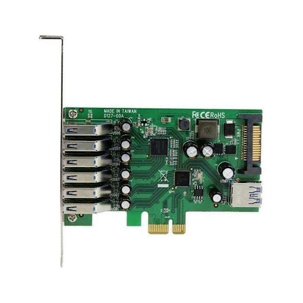 StarTech.com 7-ports USB 3.0 PCI Express-controllerkort - 6 eksterne 1 interne - SATA-strømforsyning (PEXUSB3S7)