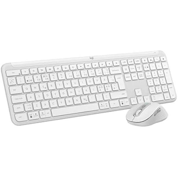 Logitech MK950 Signature Slim Wireless Keyboard and Mouse Combo - Vit - QWERTY Spansk Layout Vit
