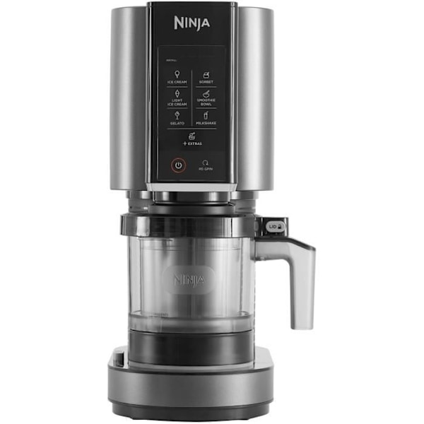 NINJA Ismaskine - Creami NC300EU - 6 programmer - Kapacitet 473ml - Op til 1,4L is - 3 skåle inkluderet Svart
