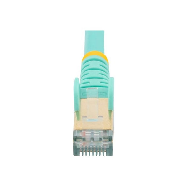 STARTECH Cat6a STP Hookless skærmet netværkskabel - 1m Aqua - Anti-Snag RJ45 Ethernet ledning - Patch kabel
