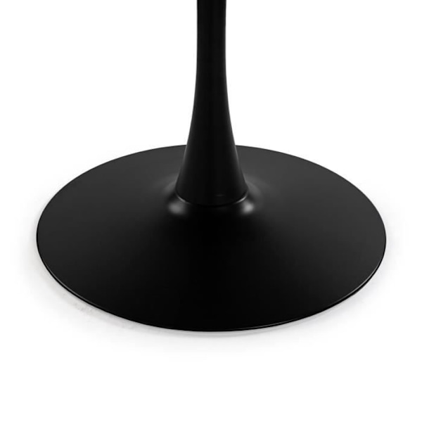 Spisebord - Versa - Lia - 73 x 120 x 120 cm - MDF træ - Metal - Sort Svart