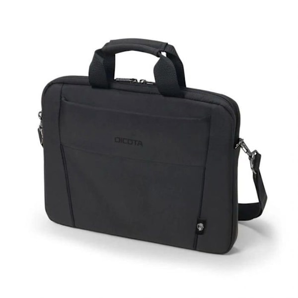 DICOTA BASE Eco Slim Case Väska för bärbar dator 15"-15.6" polyester, vadderad Bekväm frontficka D31308-RPET Svart