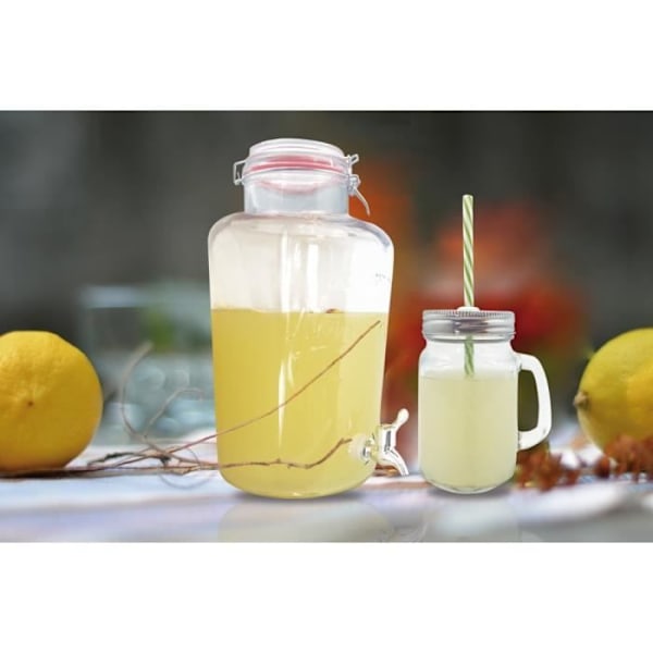 Nerthus FIH 099 Dryckesautomat i glas med kranglas 30,5 cm 8 L