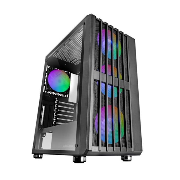 Gaming Chassi ATX - Mars Gaming - MC-VAULT - 4 ARGB-fläktar - Mesh-panel - Härdat glas