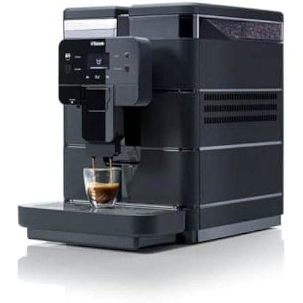 Automatisk kaffemaskin - SAECO - Royal Black - Espresso - 1450 Watt - Kaffebönakompatibel Svart