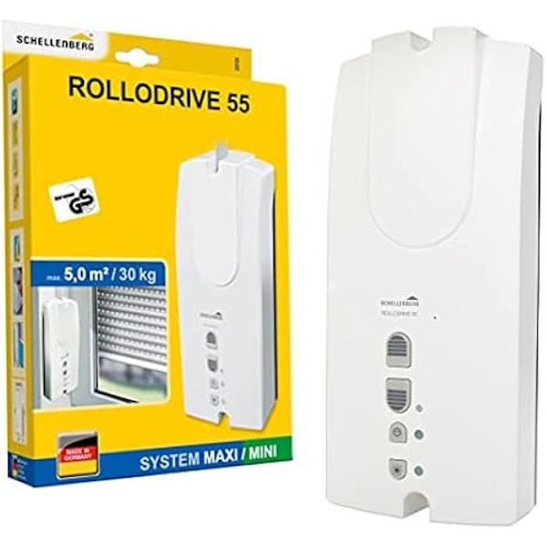 Schellenberg 22725 Rollodrive 55 Elektrisk båndopruller til rulleskodder, Trækkraft 30 Kg, op til 5 m², til