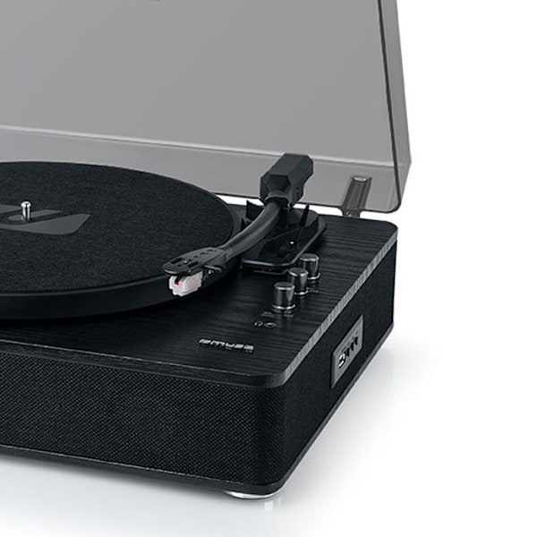 Muse MT-106 WB, Pladespiller i sort med 3 hastigheder 33/45/78 omdrejninger, Effekt 2x5W - Bluetooth, USB til afspilning og kodning sort