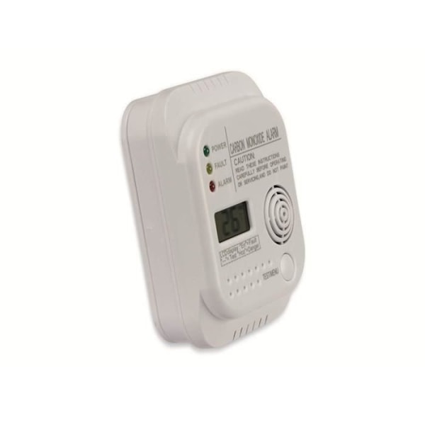 Kolmonoxiddetektor - GRUNDIG - 7 års sensor - Digital skärm - Vit Vit