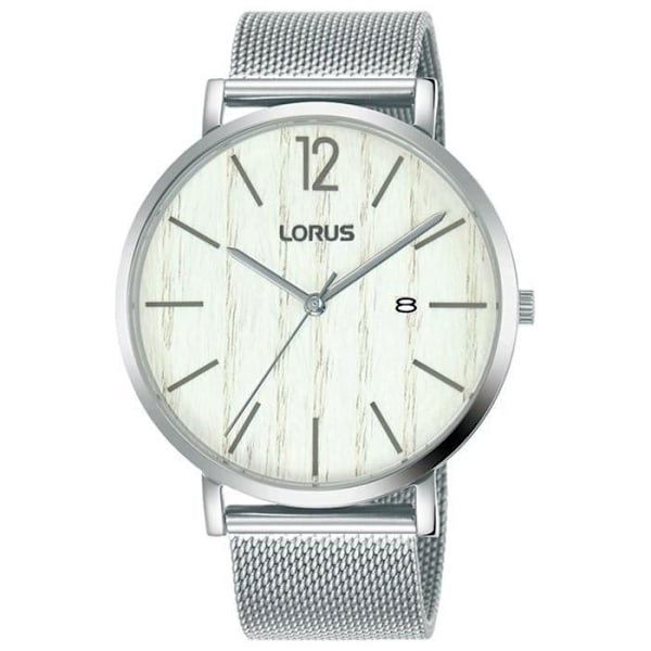 Ur - LORUS - RH997MX9 - Kvarts - Analog - Rustfrit stål - Dato Silver, Vit