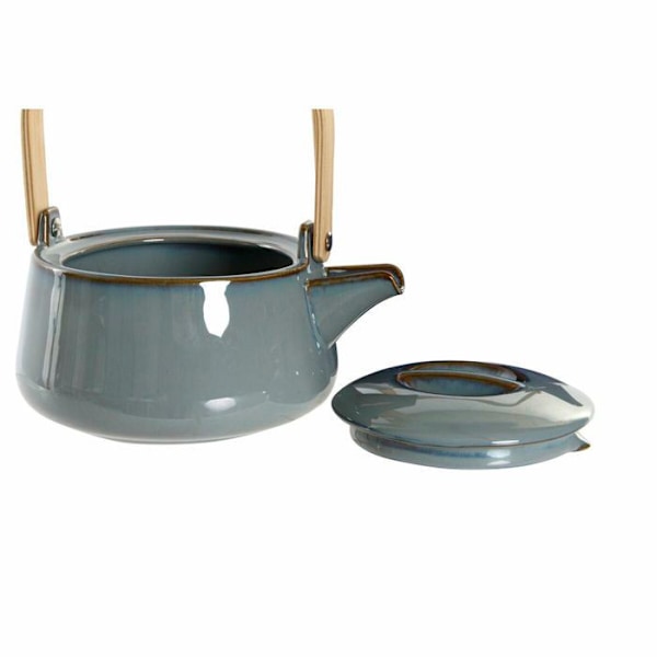 Teekanna - DKD Home Decor - Porslin - Grå - 1 L - Ej diskmaskinssäker grå