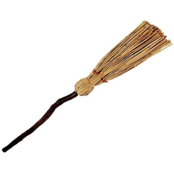 Kostymtillbehör - VIVING KOSTYMER - Stor kvast för häxor - 90 cm - Svart - One size
