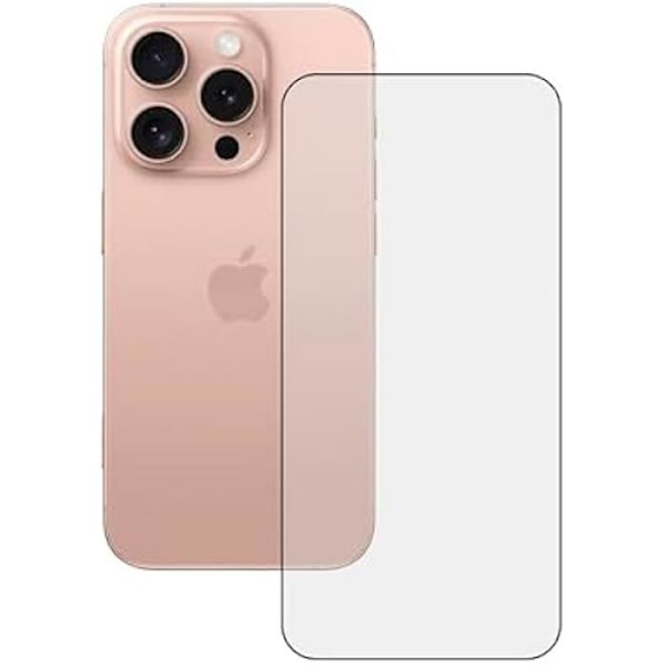 Skærmbeskytter - KSIX SMART YOUR TECH - iPhone 16 Pro - 9H hærdet glas - Sort kant - Dobbeltklæbende Svart