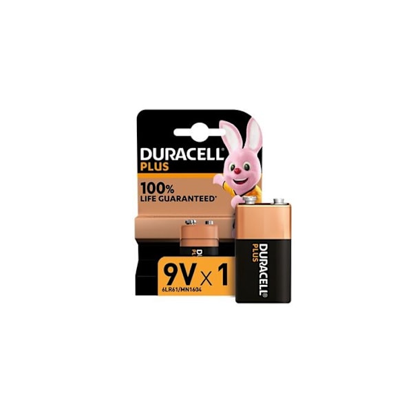 Duracell-akut Duracell Plus -alkaliparisto, 9V 6LR61