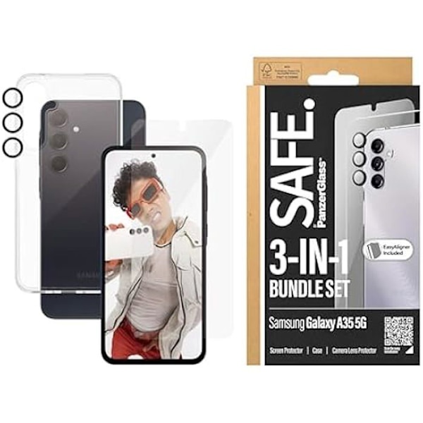 Skärmskydd - PANZERGLASS - Samsung New A34 5G - Härdat glas - Transparent - Anti-repa Transparent