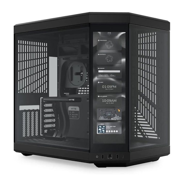 PC-kotelo - HYTE - Y70 Touch - 14,1" Kosketusnäyttö - 4 Laajennuspaikkaa - Optimaalinen Jäähdytys musta